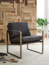 Warmstead Furniture - Ashley Furniture - Bradett Accent Chair - Accent Chair / Dark Brown/Gold Finish - A3000763